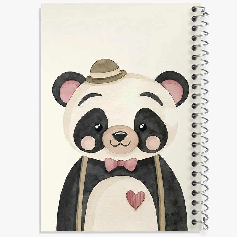 دفتر مشق 100 برگ خندالو طرح پاندا کیوت کد N4549