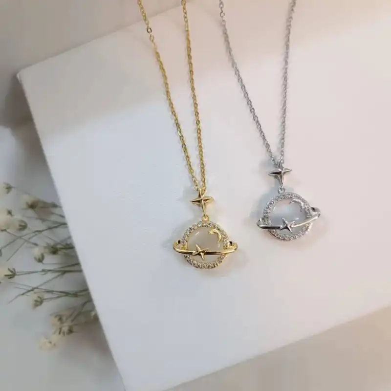 گردنبند زنانه مدل ستاره زحل