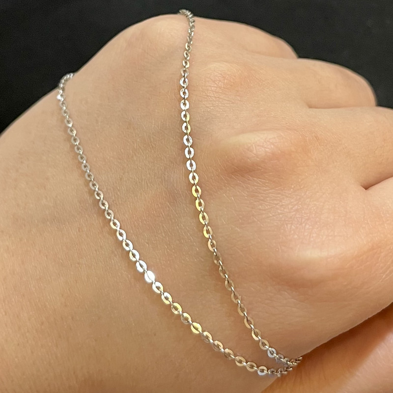 زنجیر نقره زنانه مدل دیپلمات تراشدار ITAlY