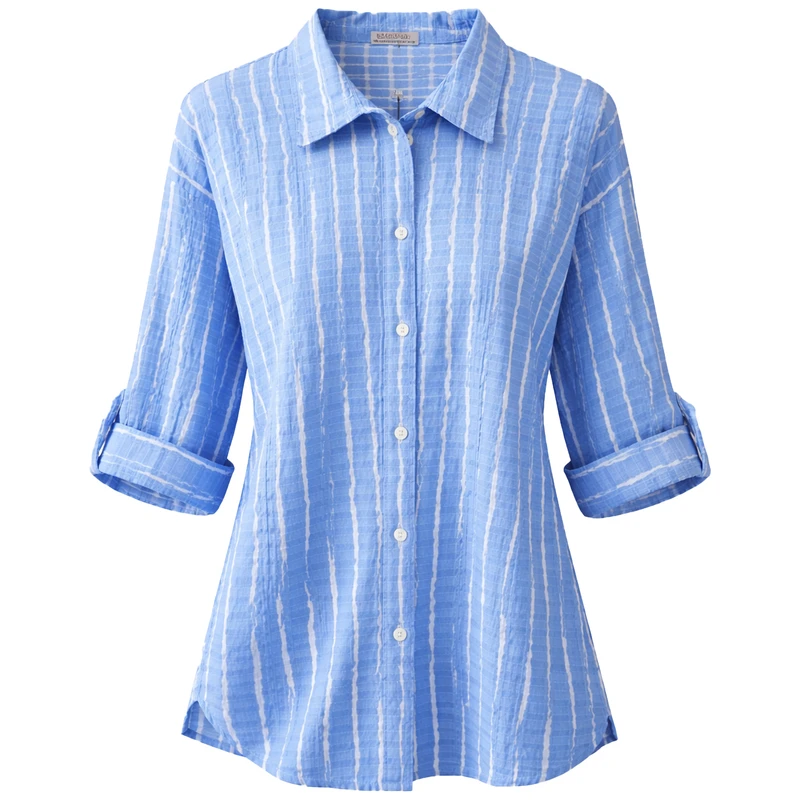 شومیز آستین سه ربع یقه برگردان زنانه مدل لوسیا کد 2