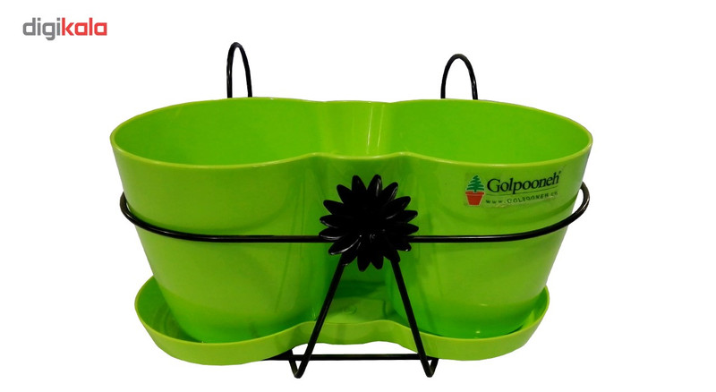 گلدان گلپونه مدل نارسیس دوقلوی نرده آویز