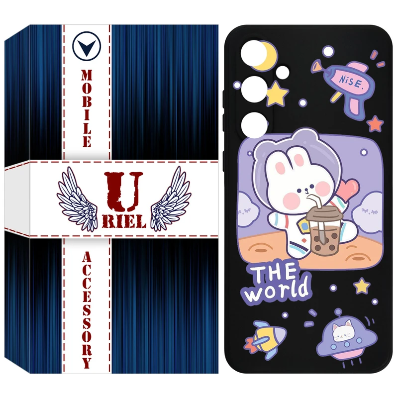 کاور یوریل مدل KSH کد 8 طرح خرگوش فضانورد مناسب برای گوشی موبایل سامسونگ Galaxy A35