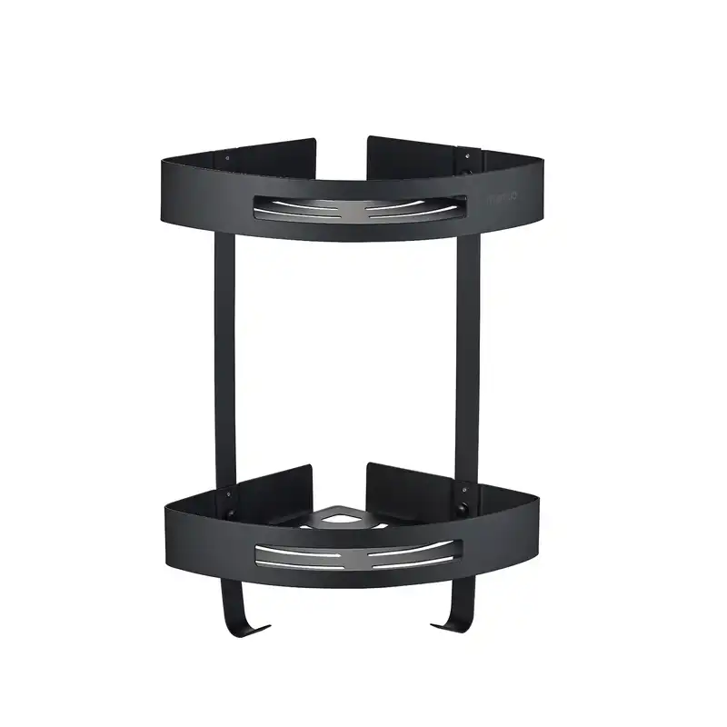 قفسه حمام مدل کاروب دو طبقه استیل کد 2032