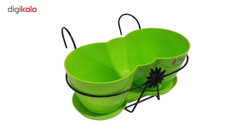 گلدان گلپونه مدل نارسیس دوقلوی نرده آویز