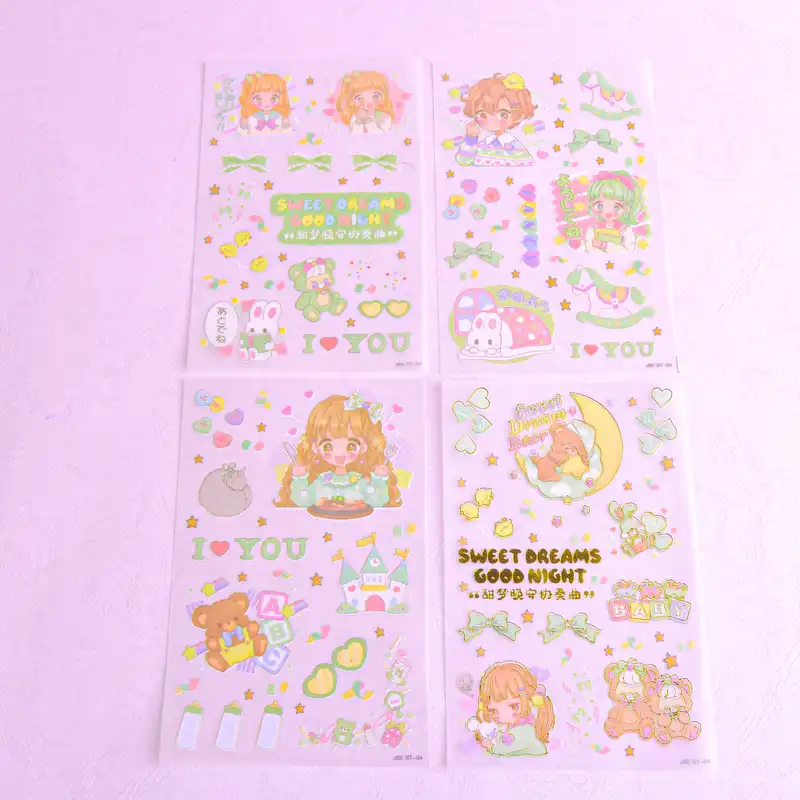 برچسب مدل دختر و خرگوش بسته 4 عددی