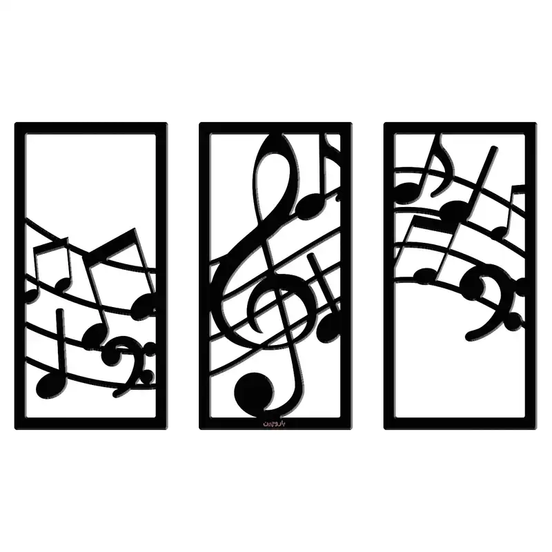 استیکر باروچین مدل نت موسیقی کد ws-48 مجموعه 3 عددی