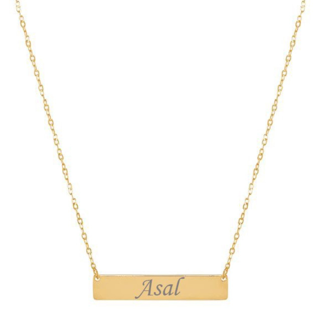 گردنبند طلا 18 عیار زنانه الن نار مدل اسم عسل