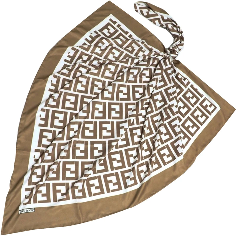 روسری زنانه مدل ابریشم طرح هندسی کد ab406