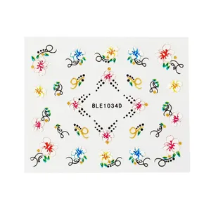 برچسب ناخن طرح گل مدل RH2