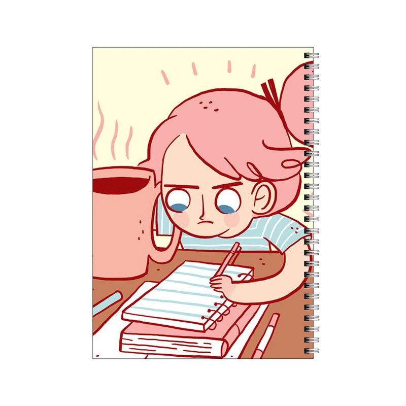 دفتر مشق 50 برگ بامبیلیپ طرح دختر درسخون و چای کد 4837779