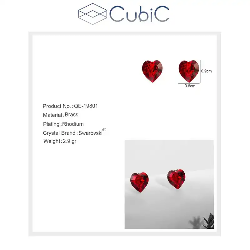 گوشواره زنانه کوبیک مدل QE-19805