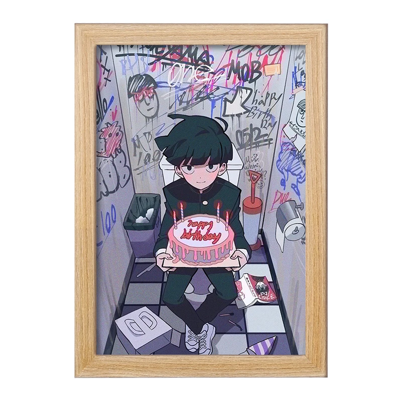 تابلو خندالو مدل شییکو انیمه موب سایکو Mob Psycho 100 کد 24435