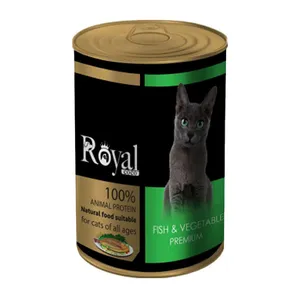 کنسرو غذای گربه بالغ رویال کوکو مدل پته طعم ماهی و سبزیجات وزن ۳۸۰ گرم