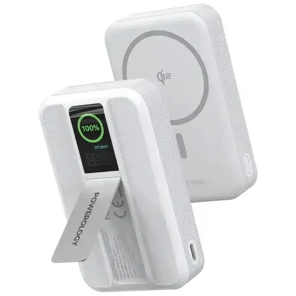 پاوربانک بی‌سیم 10000 میلی آمپری 30 وات پاورولوجی مدل PPB20910BK 