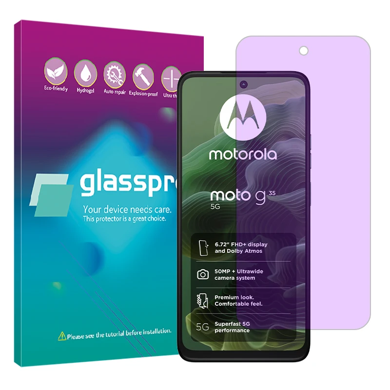محافظ صفحه نمایش آنتی پرپل گلس پرو مدل Eye Care مناسب برای گوشی موبایل موتورولا Moto G35