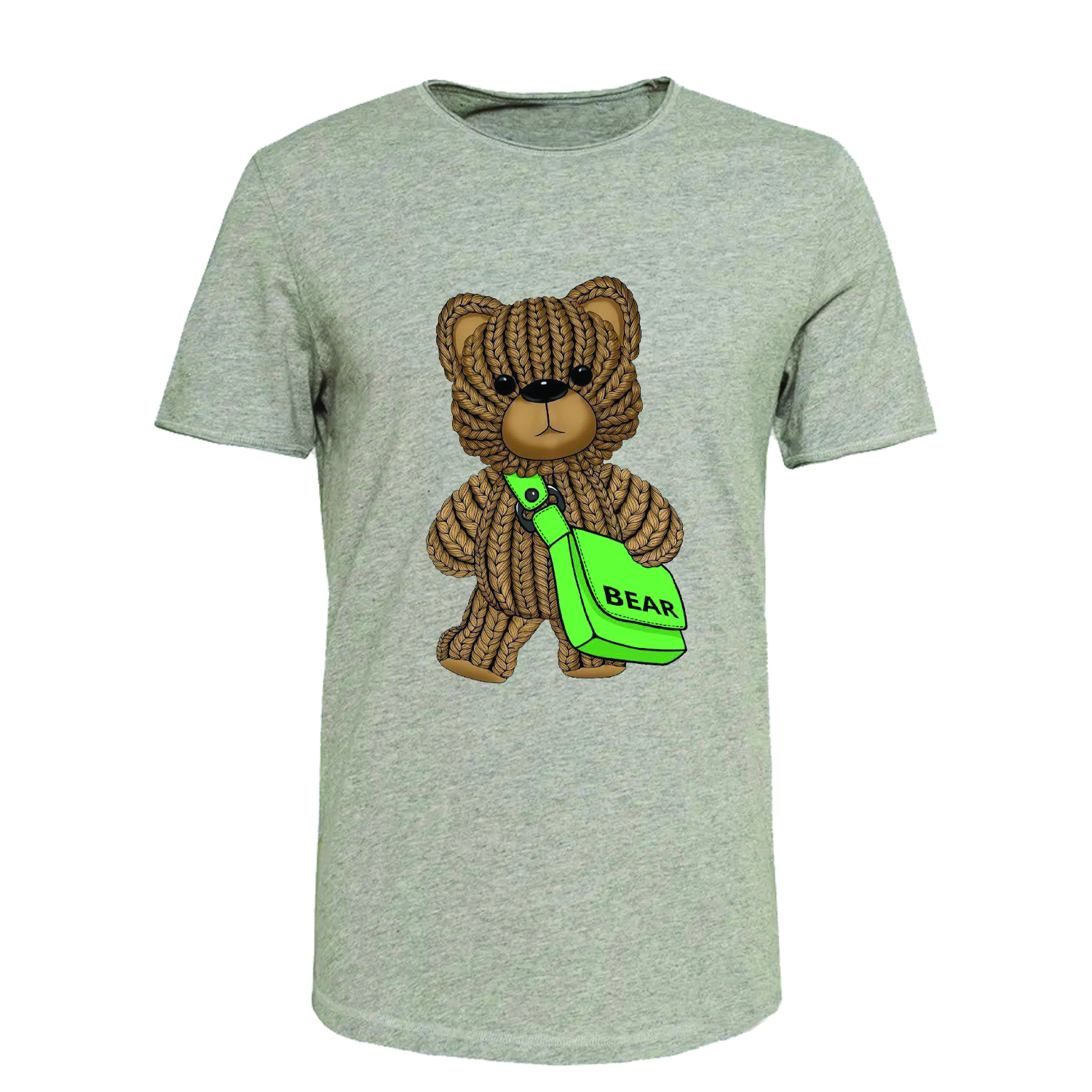 تی شرت آستین کوتاه مردانه مدل T307 طرح خرس
