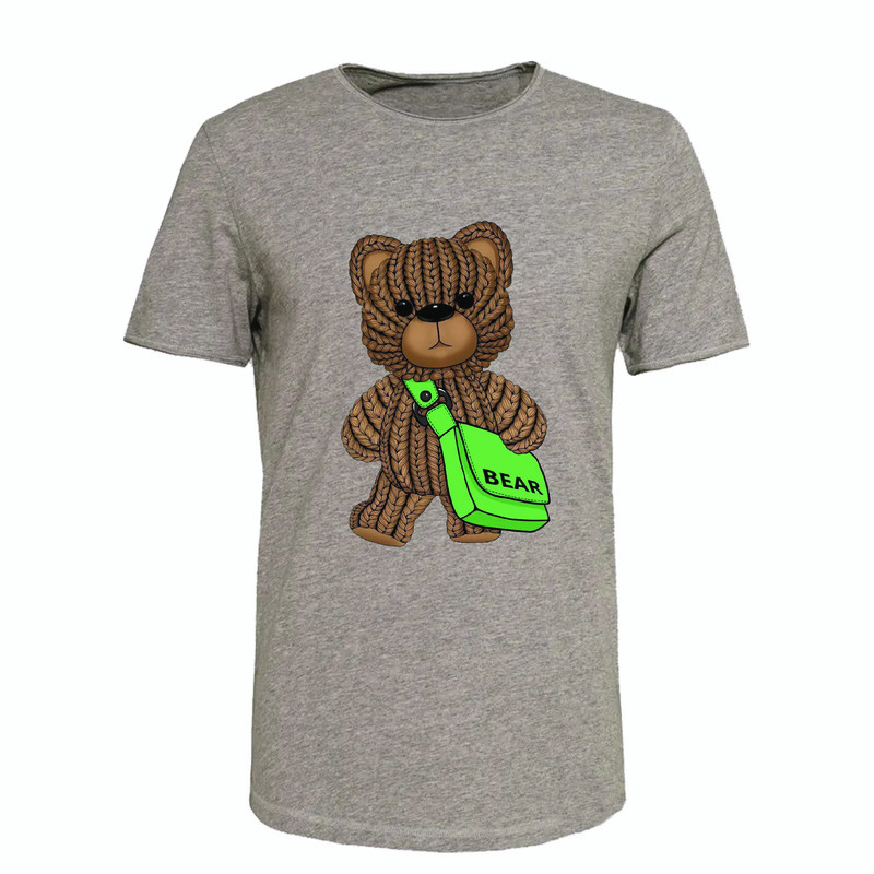تی شرت آستین کوتاه مردانه مدل T307 طرح خرس