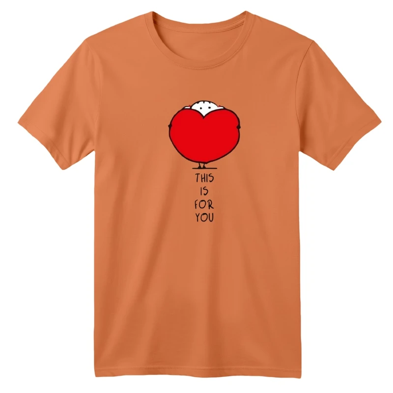 تی‌شرت آستین کوتاه لانگ بچگانه مدل قلب