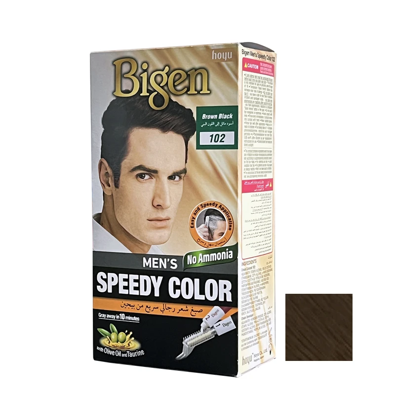 رنگ مو مردانه بیگن مدل Speedy شماره 102 حجم 40 میلی لیتر رنگ قهوه ای تیره