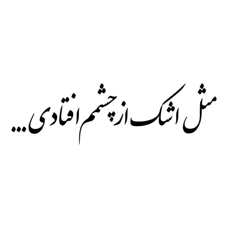 برچسب بدنه خودرو طرح مثل اشک از چشمم افتادی کد MT-B481