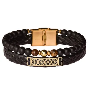 دستبند طلا 18 عیار زنانه الن نار مدل هندسي ELN102398