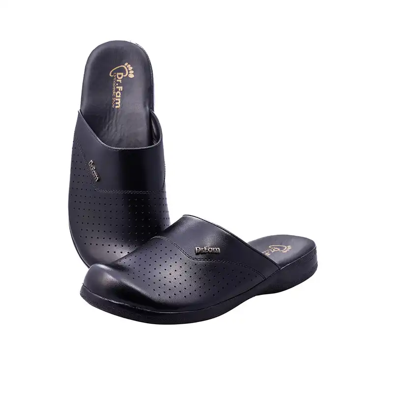 صندل زنانه دکترفام مدل پرستاری رنگ مشکی