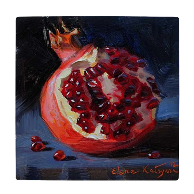 زیر لیوانی  طرح نقاشی انار کد    5862842_4357