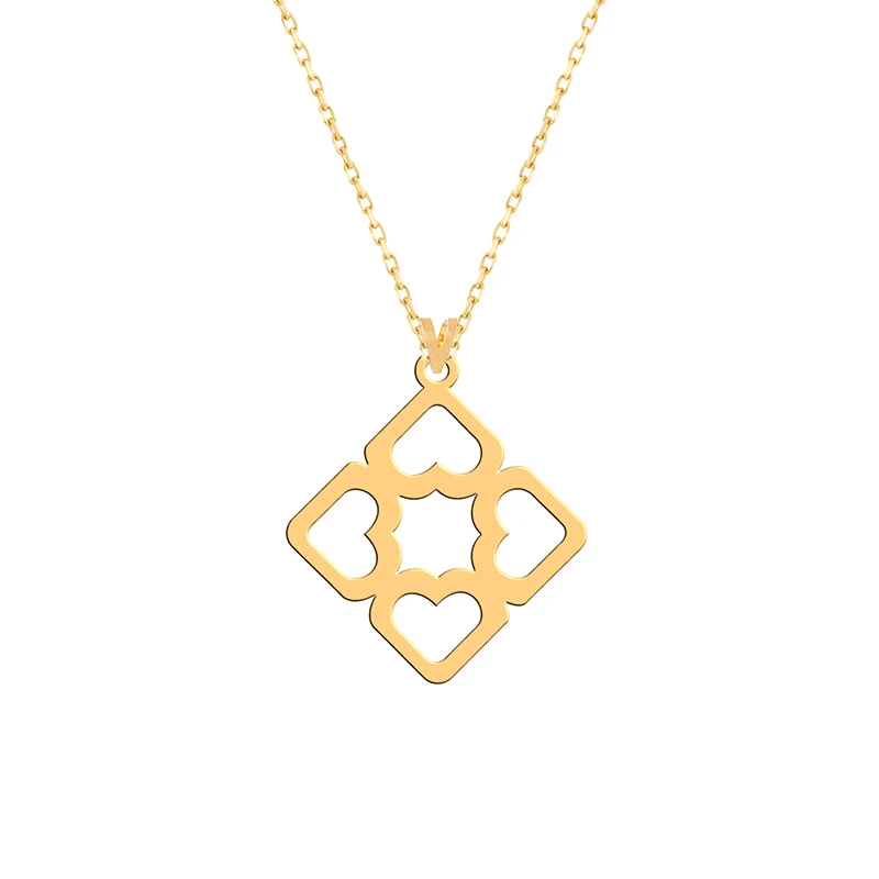گردنبند طلا 18 عیار زنانه فرشته مدل اسلیمی WNLZ-000010