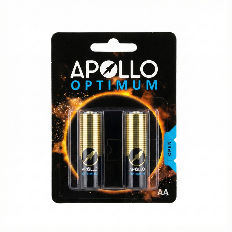 باتری قلمی آلکالاین آپولو مدل OPTIMUM بسته 2 عددی