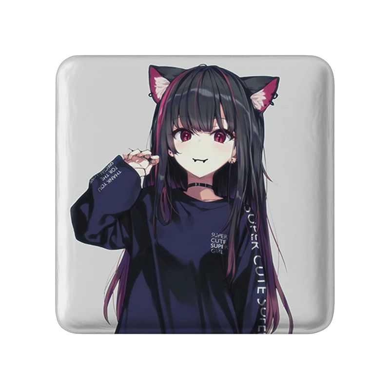 مگنت خندالو طرح دختر انیمه ای  مدل مربعی کد 18103