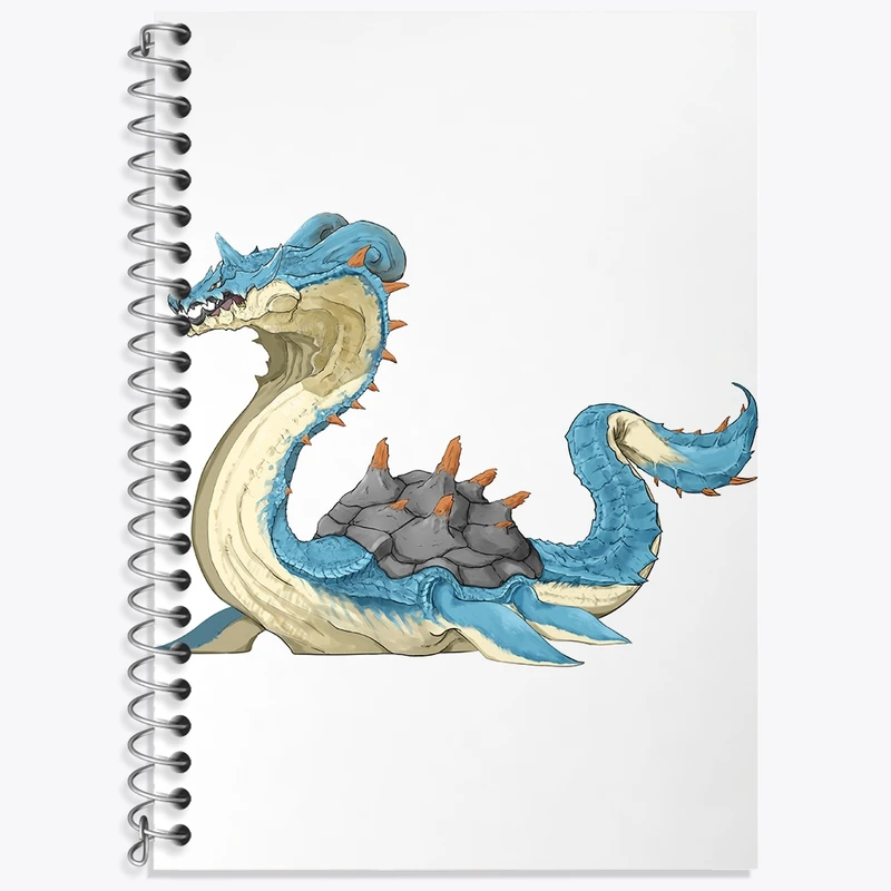 دفتر زبان 50 برگ خندالو مدل دو خط طرح بازی شکارچی هیولا (Monster Hunter) کد 33224