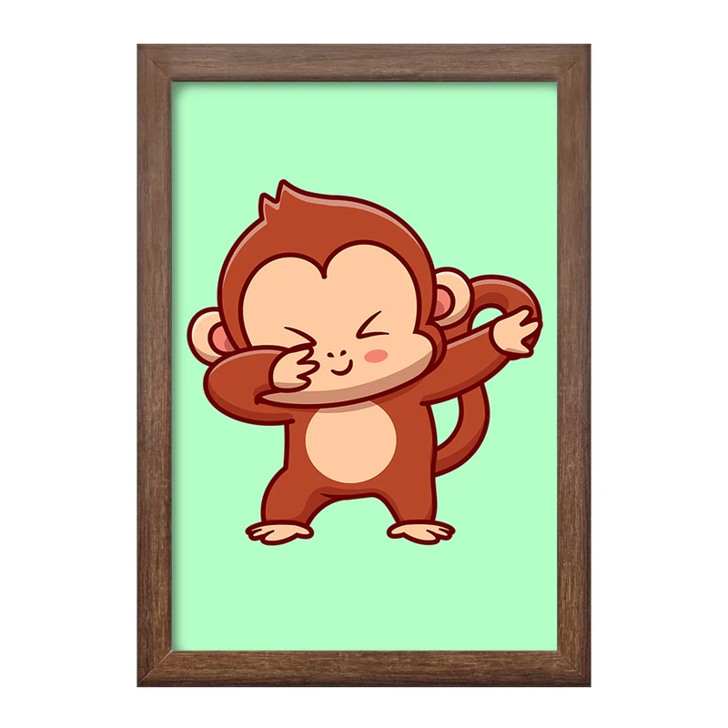 تابلو خندالو طرح  حیوانات بامزه میمون کد 25426