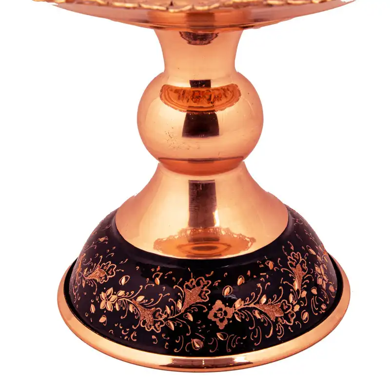 شیرینی خوری مسی مدل الماس تراش کد 03