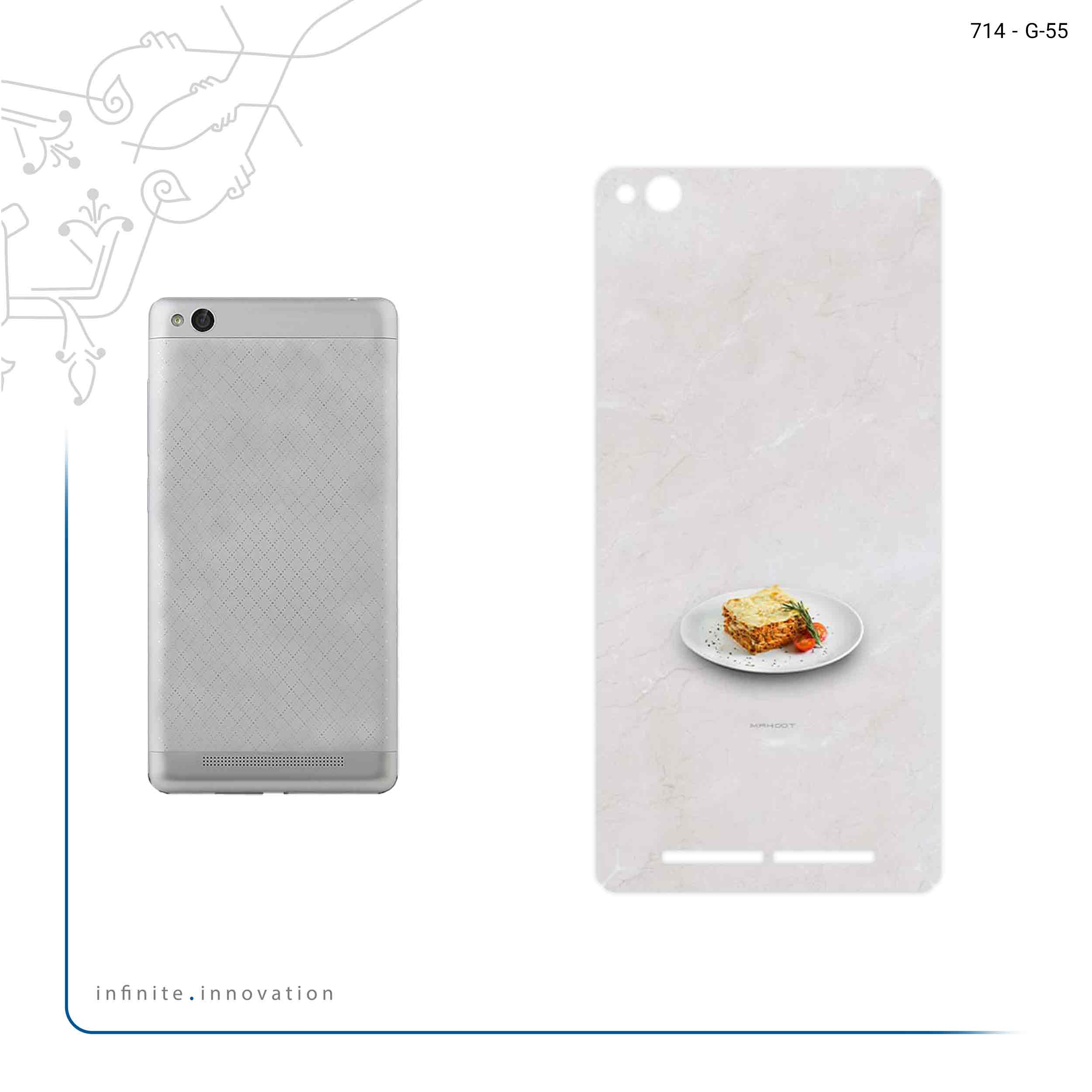 برچسب پوششی ماهوت مدل Lasagne مناسب برای گوشی موبایل شیائومی Redmi 3