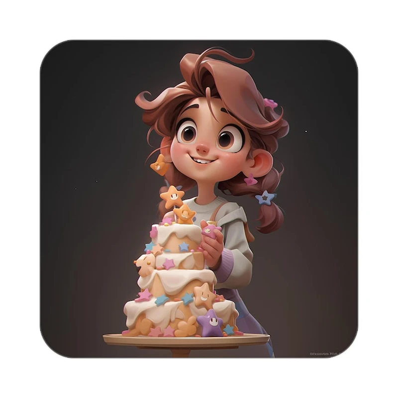 زیر لیوانی کاکتی طرح گل مدل mp19743