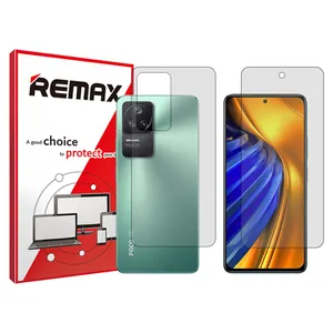 Remax HyGEL model transparent screen protector suitable for Xiaomi Poco F4 mobile phone along with the back protector