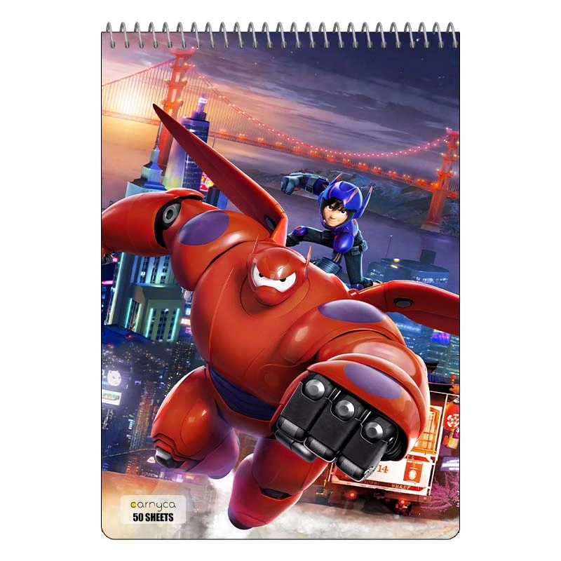 دفتر نقاشی 50 برگ کارنیکا طرح قهرمان بزرگ ۶ Big Hero 6 کد 33672