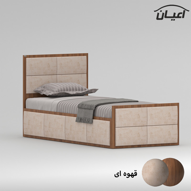 تخت خواب یک نفره اعیان مدل FH842 سایز 90x200 سانتی متر