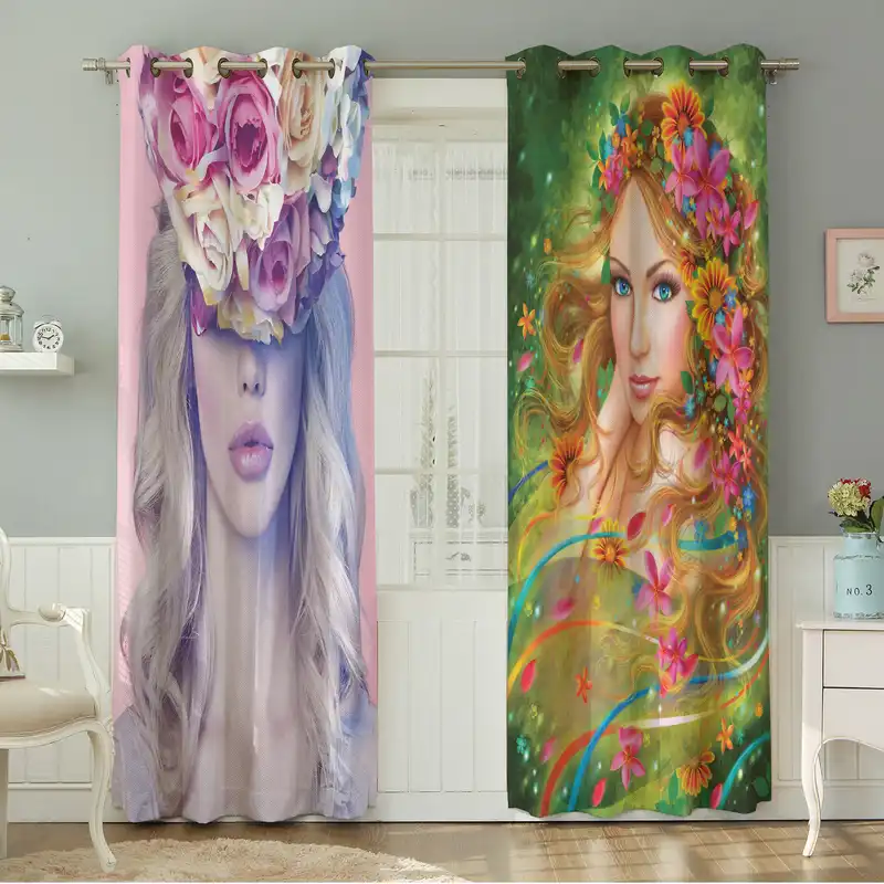 پرده نیروانا طرح  کودک مدل مخمل کد 4669 سایز 140×280 سانتی متر