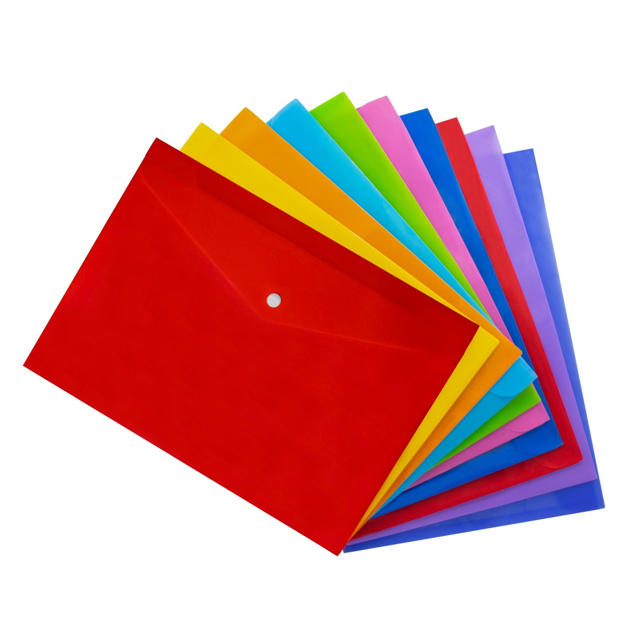 پوشه دکمه دار مدل رنگارنگ A4 کد 007 بسته 6 عددی