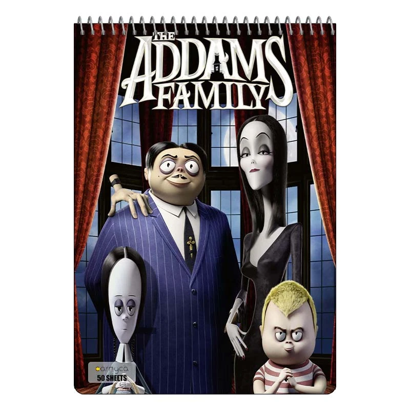 دفتر نقاشی 50 برگ سیمی کارنیکا طرح خانواده آدامز The Addams Family کد 15114