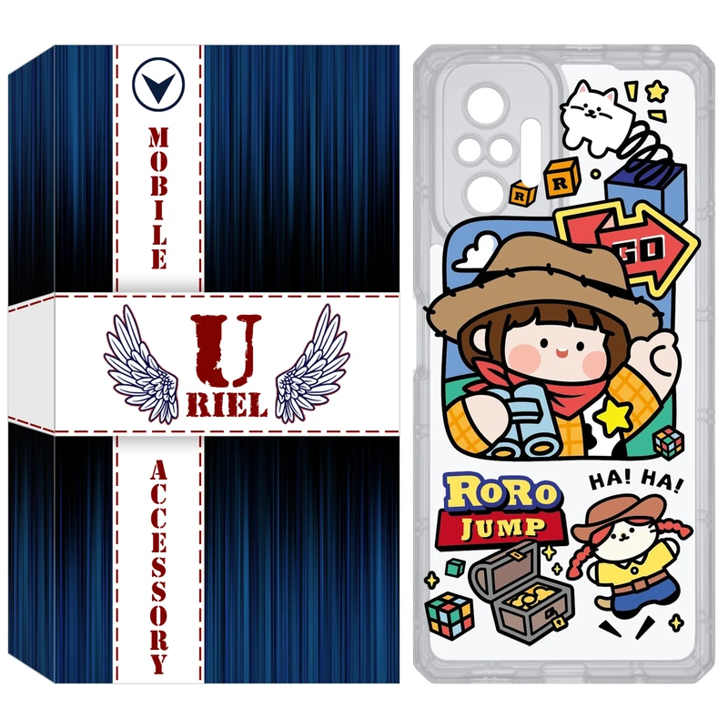 کاور یوریل قاب مدل Clear کد 29 طرح دختر خوشحال مناسب برای گوشی موبایل شیائومی Redmi Note 10 Pro / Note 10 Pro Max