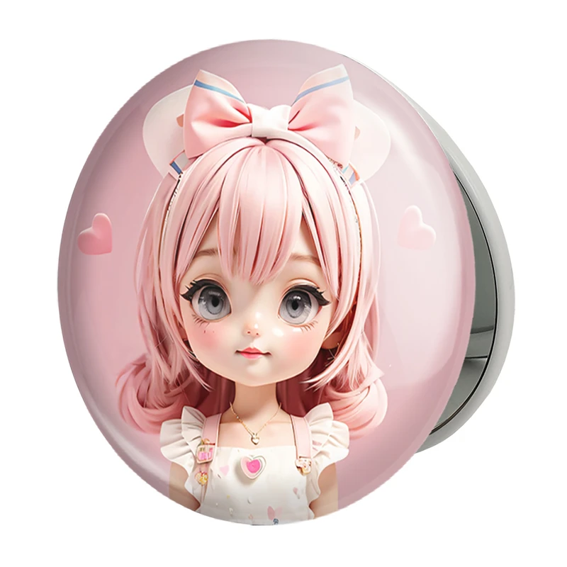 آینه جیبی خندالو طرح دخترانه (Girlish) مدل تاشو کد 36876