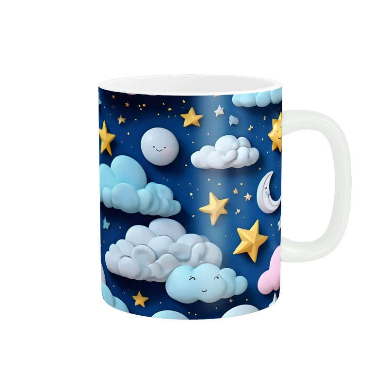 ماگ پاد آفرین مدل آسمان و ابر و ماه زیبا کد 1040