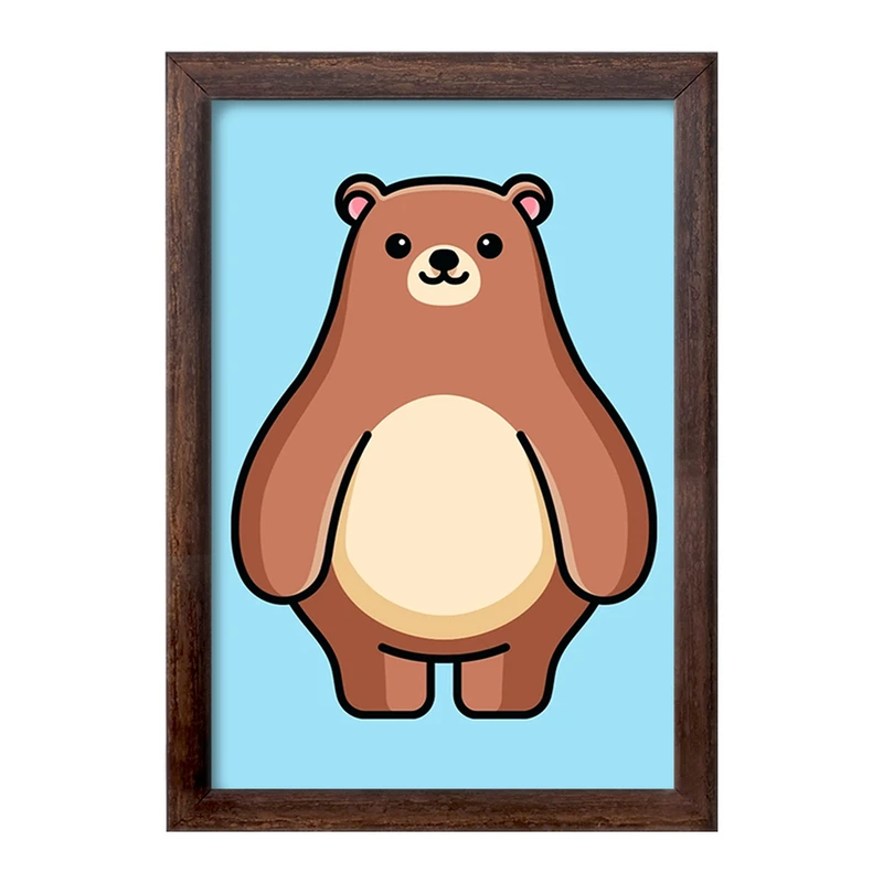 تابلو خندالو طرح حیوانات بامزه خرس کد 28188