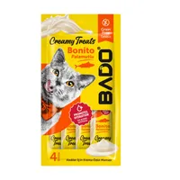 تشویقی گربه بادو مدل بستنی طعم ماهی بونیتو وزن 60 گرم بسته 4 عددی 