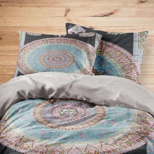 سرویس روتختی مدوپد طرح فرش قم ترنج گلدانی مدل C-Ghom092 یک نفره 4 تکه