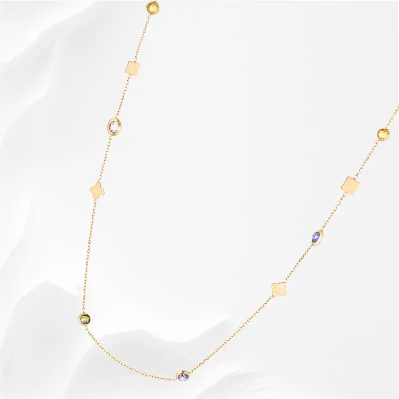 گردنبند طلا 18 عیار زنانه مدل DNTC6-25d