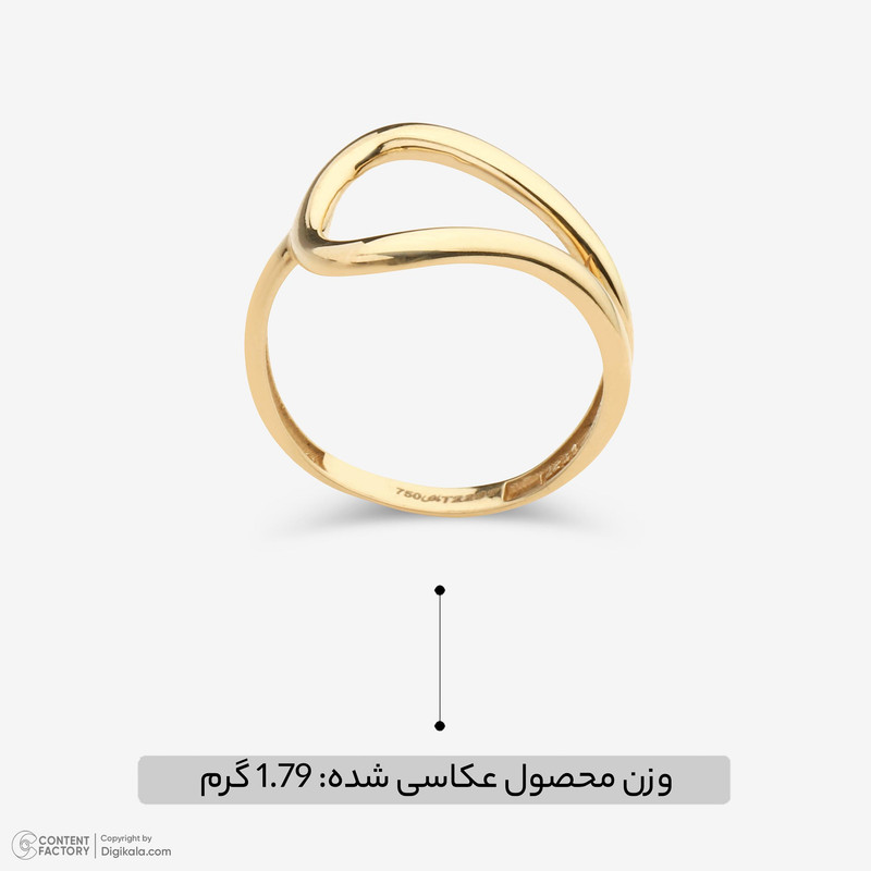 انگشتر طلا 18 عیار زنانه ماوی گالری مدل لوب  - 9