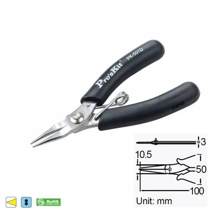 انبر دم گرد پروسکیت مدل 1PK-501D سایز 4 اینچ